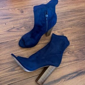 Liliana Open Toed Suede Heels